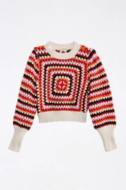 Farm Rio Multicolor Crochet Sweater -Farm Rio 309106 05