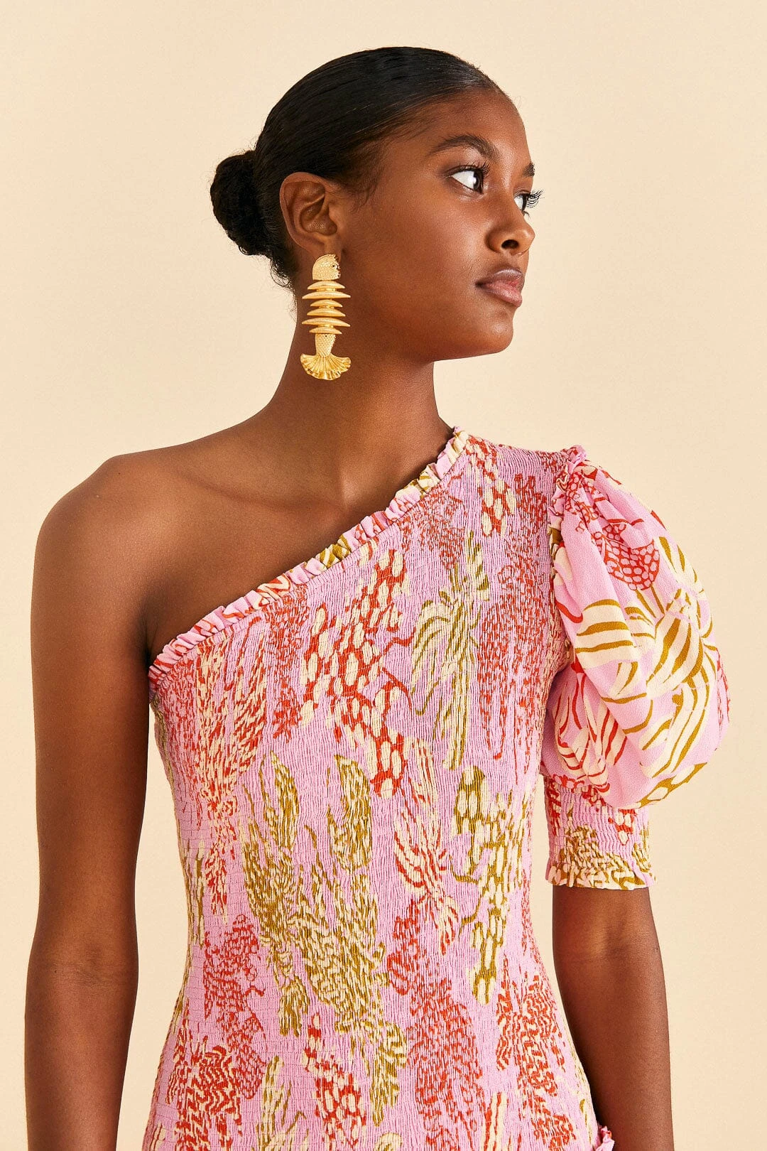 Farm Rio Pink Mixed Lobsters Midi Dress 5 Farm Rio Pink Mixed Lobsters Midi Dress - Image 5