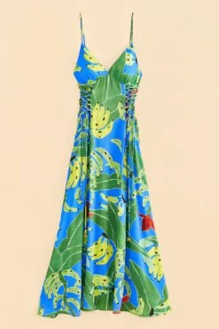 Farm Rio Blue Banana Leaves Sleeveless Maxi Dress 11 Farm Rio Blue Banana Leaves Sleeveless Maxi Dress -Farm Rio 309156 06