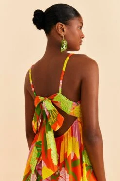 Farm Rio Red Neon Floral Maxi Dress 10 Farm Rio Red Neon Floral Maxi Dress -Farm Rio 309157 04