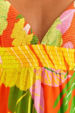 Farm Rio Red Neon Floral Maxi Dress 12 Farm Rio Red Neon Floral Maxi Dress -Farm Rio 309157 06