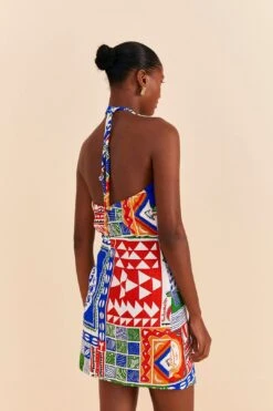 Farm Rio Off-White Pitta Colors Mini Dress -Farm Rio 309169 04