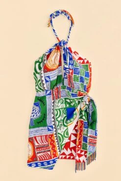 Farm Rio Off-White Pitta Colors Mini Dress -Farm Rio 309169 06