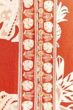 Farm Rio Red Lace Monsteras Crop Top -Farm Rio 309178 05