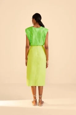 Farm Rio Lime Leaf Midi Skirt 6 Farm Rio Lime Leaf Midi Skirt -Farm Rio 309179 03