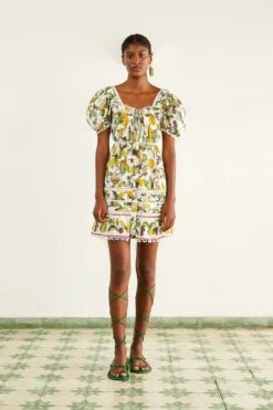 Farm Rio Off-white Fruit Orchard Mini Dress -Farm Rio 309184 02