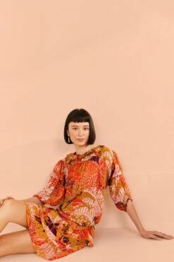 Farm Rio Beige Jungle Panther Blouse -Farm Rio 309188 03