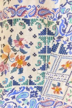 Farm Rio Off-White Romantic Bandanas Midi Dress -Farm Rio 309191 04