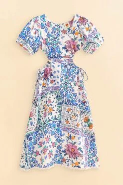 Farm Rio Off-White Romantic Bandanas Midi Dress -Farm Rio 309191 05