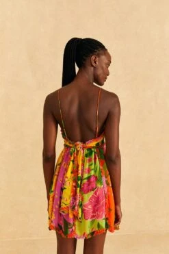 Farm Rio Mixed Romantic Garden Mini Dress 9 Farm Rio Mixed Romantic Garden Mini Dress -Farm Rio 309192 04