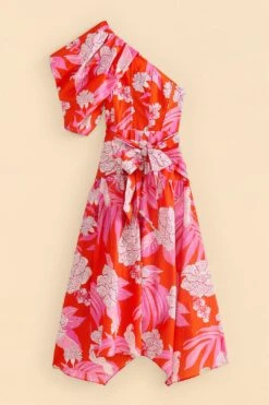 Farm Rio Red Dewdrop Floral Midi Dress -Farm Rio 309194 06