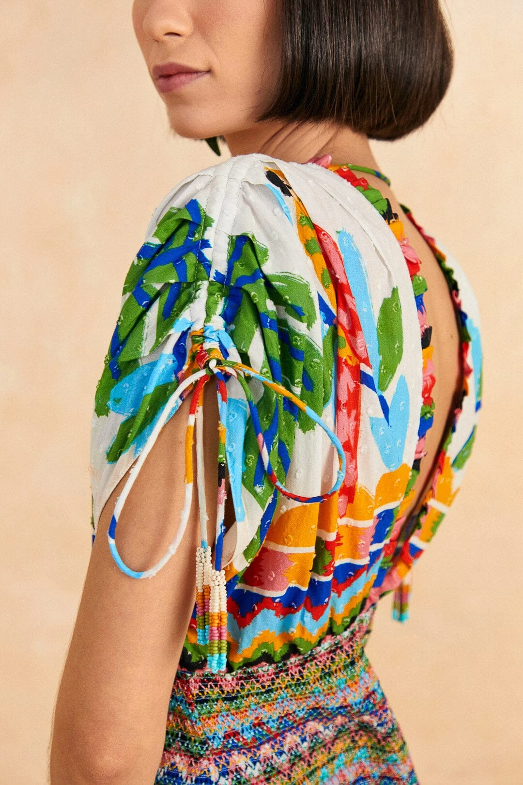 Farm Rio Colorful Forest V Neck Mini Dress 3 Farm Rio Colorful Forest V Neck Mini Dress - Image 3