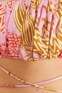 Farm Rio Pink Mixed Lobsters Top -Farm Rio 309201 05