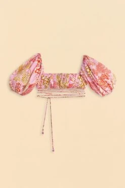Farm Rio Pink Mixed Lobsters Top -Farm Rio 309201 06