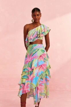 Farm Rio Beach Vibe Layered Skirt