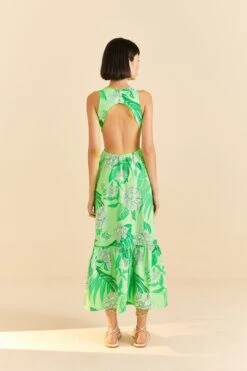 Farm Rio Green Dewdrop Floral Midi Dress 7 Farm Rio Green Dewdrop Floral Midi Dress -Farm Rio 309210 03