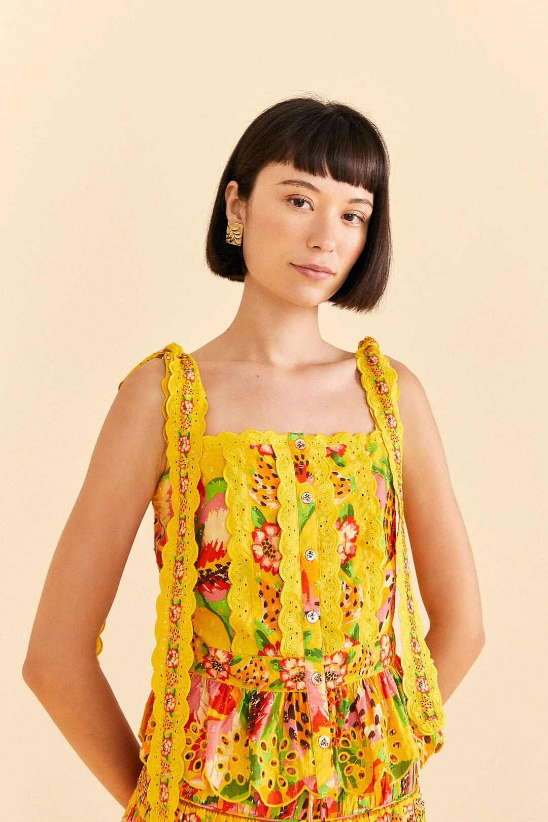 Farm Rio Yellow Fruits Paradise Blouse 1 Farm Rio Yellow Fruits Paradise Blouse