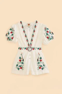 Farm Rio Cross Stitch Toucan Embroidered Romper -Farm Rio 309230 06