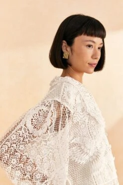 Farm Rio Off-White Guipure Collar Blouse 8 Farm Rio Off-White Guipure Collar Blouse -Farm Rio 309240 03