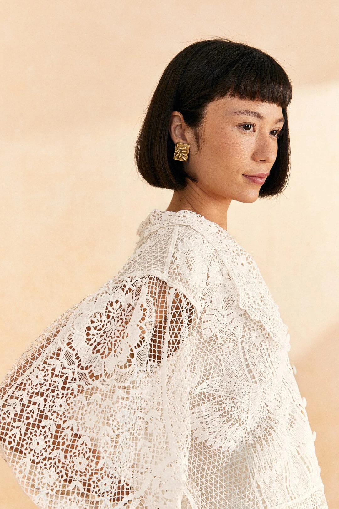 Farm Rio Off-White Guipure Collar Blouse 3 Farm Rio Off-White Guipure Collar Blouse - Image 3