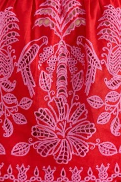 Farm Rio Red Palm Tree Richelieu Blouse -Farm Rio 309247 05