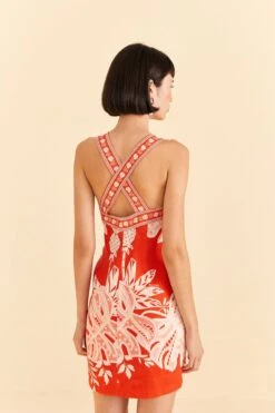 Farm Rio Red Lace Monsteras Mini Dress 8 Farm Rio Red Lace Monsteras Mini Dress -Farm Rio 309261 04