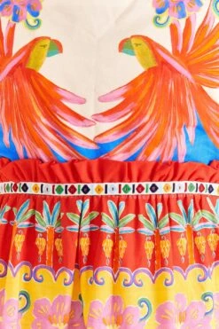 Farm Rio Off-White Vivid Garden Organic Cotton Mini Dress -Farm Rio 309267 05