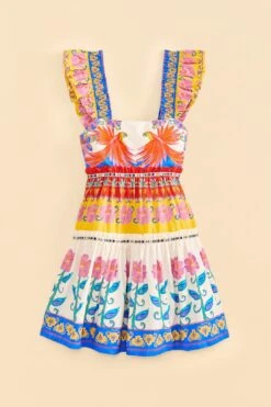 Farm Rio Off-White Vivid Garden Organic Cotton Mini Dress -Farm Rio 309267 06