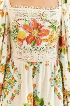 Farm Rio Off-White Tropical Romance Scarf Mini Dress 11 Farm Rio Off-White Tropical Romance Scarf Mini Dress -Farm Rio 309269 06