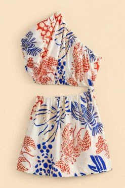 Farm Rio Off-White Mixed Lobsters Mini Dress 9 Farm Rio Off-White Mixed Lobsters Mini Dress -Farm Rio 309272 05