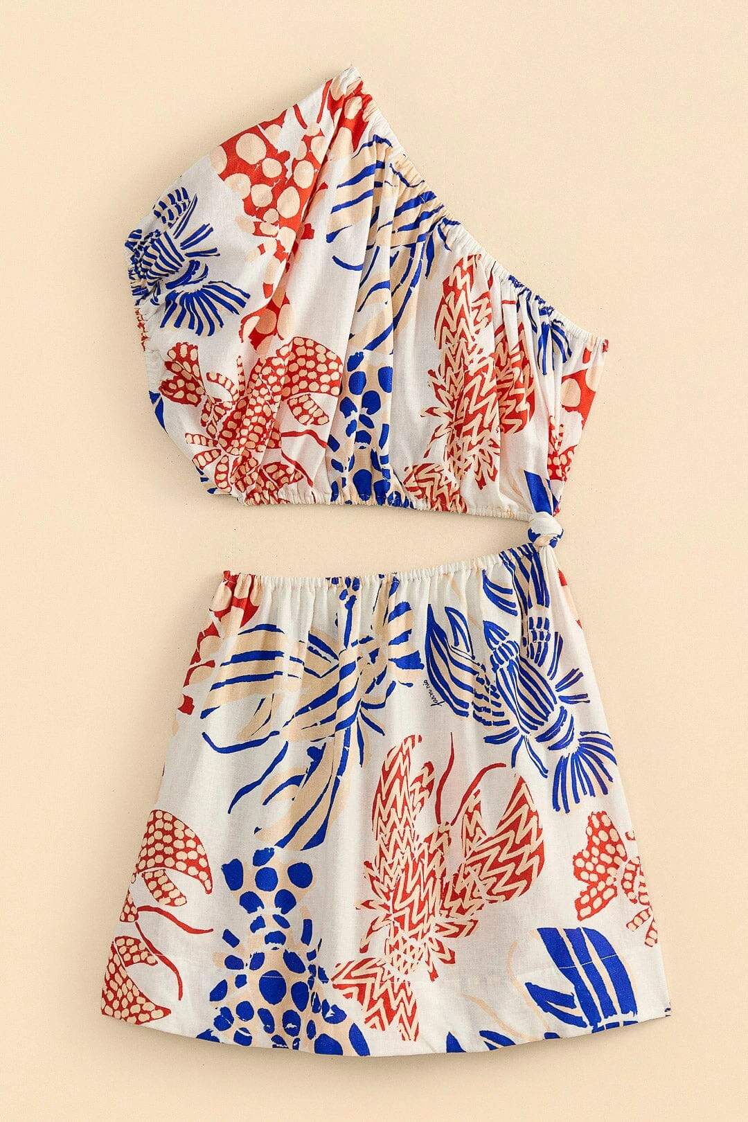 Farm Rio Off-White Mixed Lobsters Mini Dress 5 Farm Rio Off-White Mixed Lobsters Mini Dress - Image 5