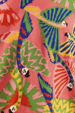 Farm Rio Coral Graphic Macaws Organic Cotton T-Shirt 10 Farm Rio Coral Graphic Macaws Organic Cotton T-Shirt -Farm Rio 309282 05