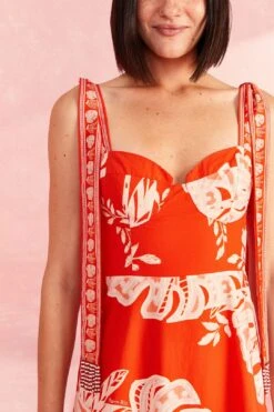 Farm Rio Red Lace Monsteras Midi Dress 7 Farm Rio Red Lace Monsteras Midi Dress -Farm Rio 309287 03