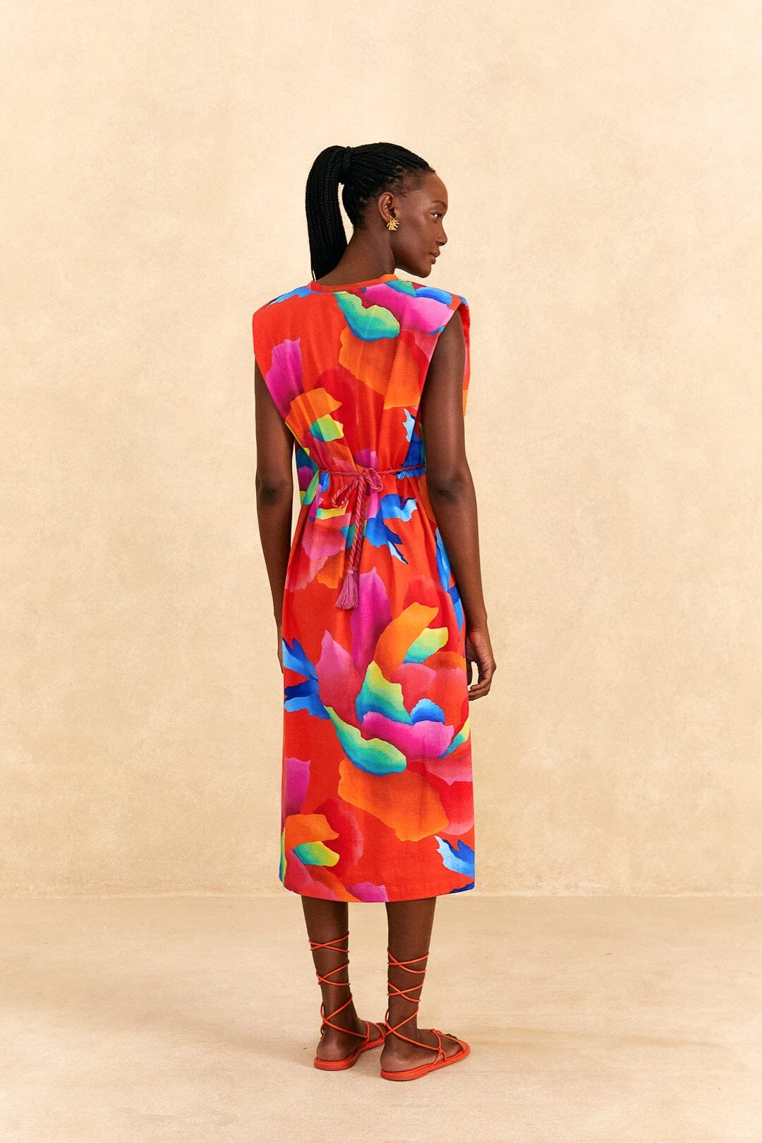 Farm Rio Red Ombre Chita T-Shirt Dress 4 Farm Rio Red Ombre Chita T-Shirt Dress - Image 4