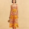 Farm Rio Mixed Fruits Paradise Midi Dress