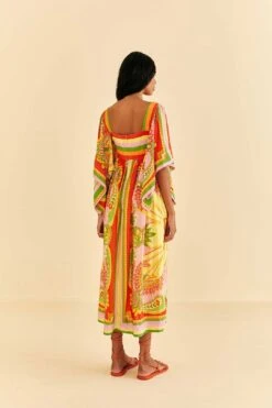 Farm Rio Beach Toucans Scarf Midi Dress -Farm Rio 309297 04