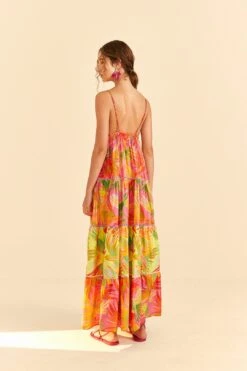 Farm Rio Mixed Painted Birds Maxi Dress -Farm Rio 309301 04