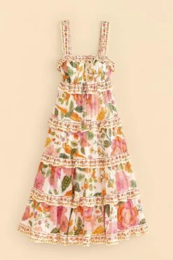 Farm Rio Off-White Macaw Bloom Midi Dress 11 Farm Rio Off-White Macaw Bloom Midi Dress -Farm Rio 309302 06