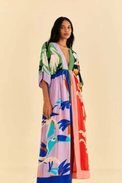 Farm Rio Brasil Bahia Scarves Midi Dress 8 Farm Rio Brasil Bahia Scarves Midi Dress -Farm Rio 309309 03
