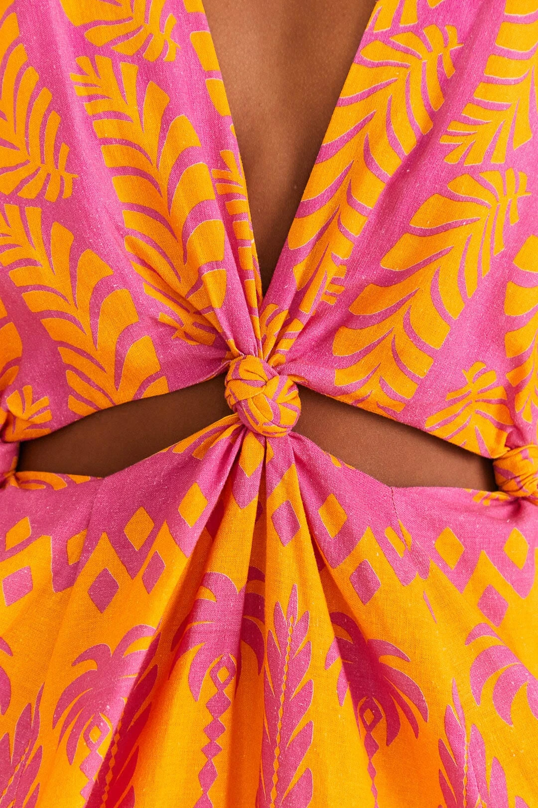 Farm Rio Orange Pineapple Love Mini Dress 5 Farm Rio Orange Pineapple Love Mini Dress - Image 5