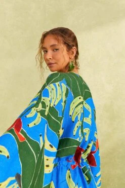 Farm Rio Blue Banana Leaves Romper 8 Farm Rio Blue Banana Leaves Romper -Farm Rio 309327 02