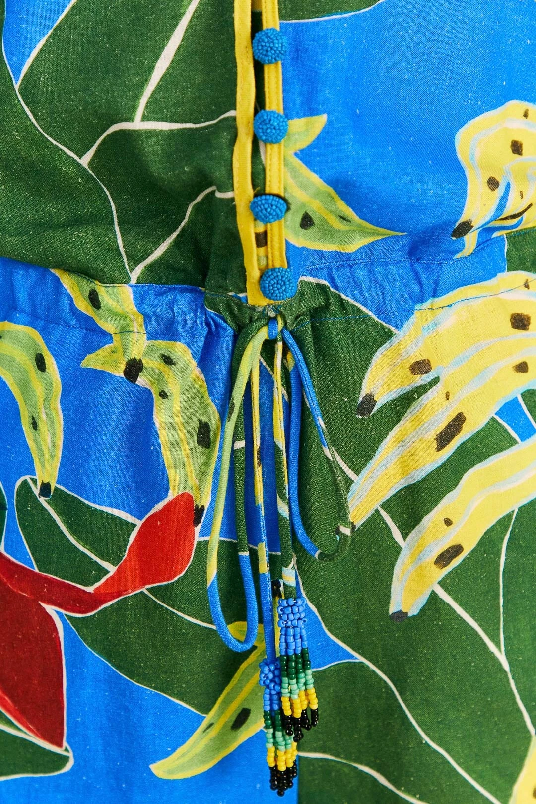 Farm Rio Blue Banana Leaves Romper 5 Farm Rio Blue Banana Leaves Romper - Image 5