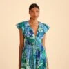 Farm Rio Green Jungle Panther Mini Dress