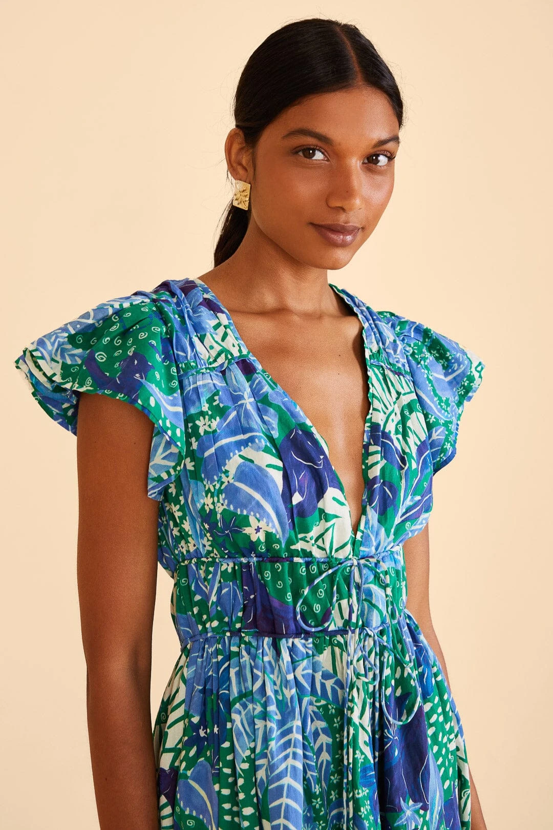 Farm Rio Green Jungle Panther Mini Dress 3 Farm Rio Green Jungle Panther Mini Dress - Image 3