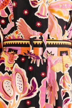 Farm Rio Black Enchanted Nature Mini Dress -Farm Rio 309357 05