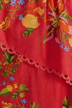 Farm Rio Red Tropical Romance Mini Dress 10 Farm Rio Red Tropical Romance Mini Dress -Farm Rio 309368 05