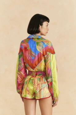 Farm Rio Lime Painted Birds Shorts -Farm Rio 309369 03