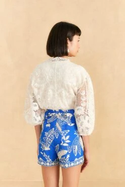 Farm Rio Blue Lace Banana Shorts 8 Farm Rio Blue Lace Banana Shorts -Farm Rio 309373 04