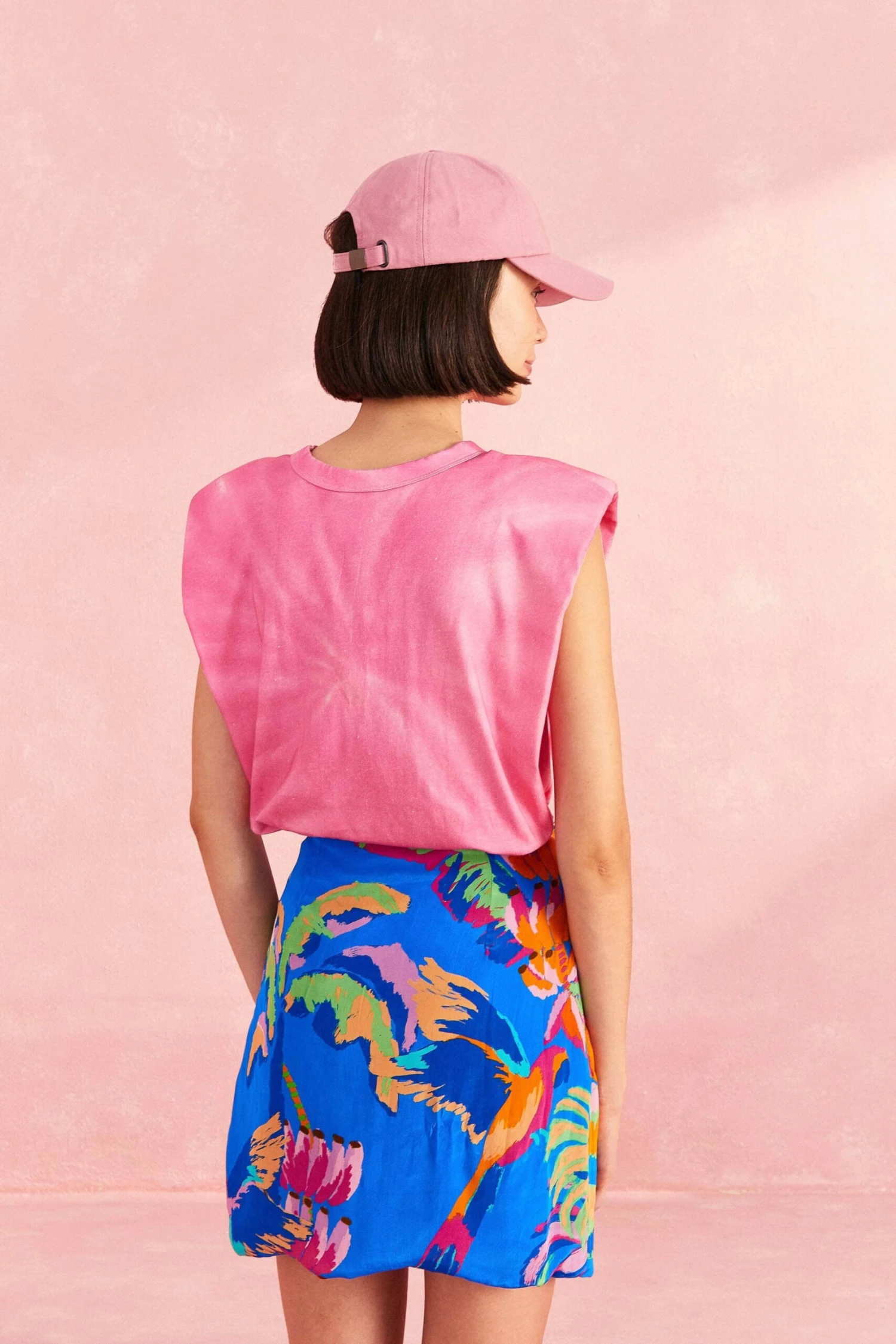 Farm Rio Blue Painted Jungle Mini Skirt 4 Farm Rio Blue Painted Jungle Mini Skirt - Image 4