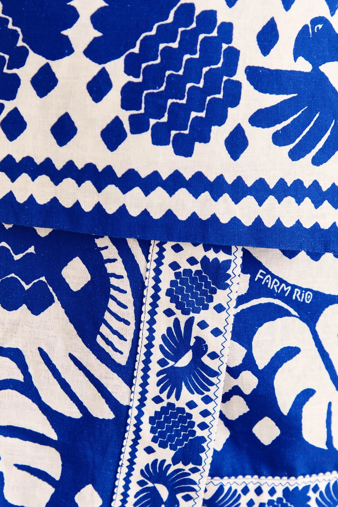 Farm Rio Navy Blue Jungle Scarf Mini Skirt 5 Farm Rio Navy Blue Jungle Scarf Mini Skirt - Image 5